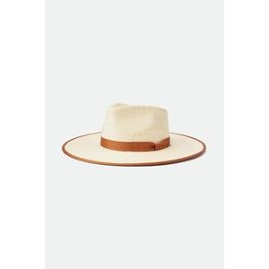 Brixton Revolve Womens Large Natural Jo Straw Rancher Hat New